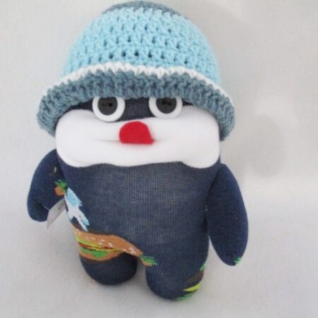 Handmade navy with spaceman design, blue bucket hat, called Charlie